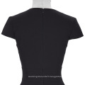 Grace Karin Ladies Stock Black Color Cap Sleeve Rétro Vintage Hips Wrapped Body Con Pencil Dress CL008947-1